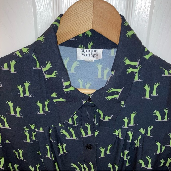 Black and Zombie Hands Caroline Blouse - Picture 7 of 13